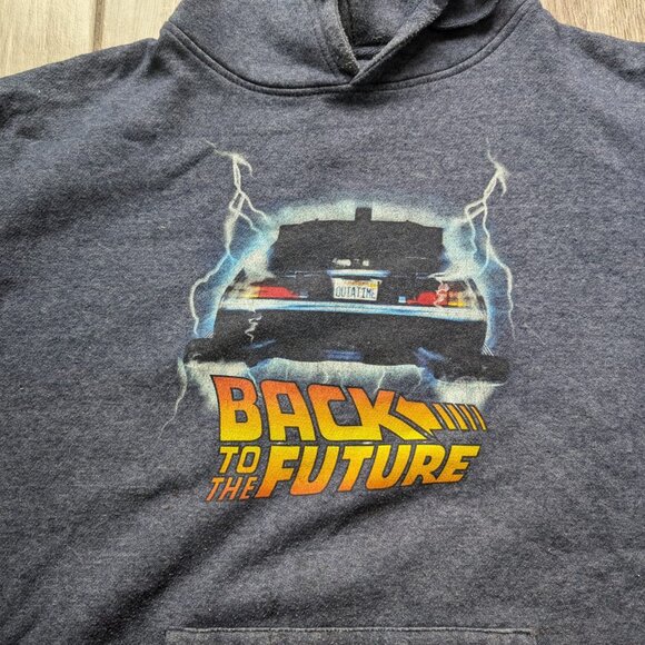 Back to the Future Hoodie Gray Graphic Pullover Men’s Size M 2020 - Picture 2 of 6